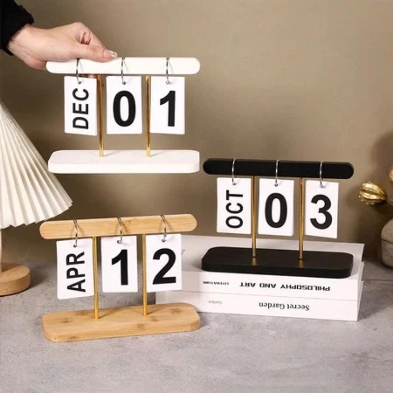 English Home Office - 1 Stück wiederverwendbarer Flip-Kalender mit englischen
