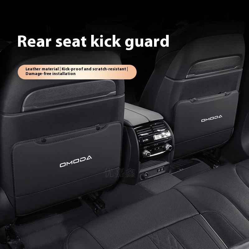 Mesh Back Cushion - 2 Stück Autositz-Rückenschutz Anti-Kick-Pad Rücksitz-Aufbewahrungstasche für