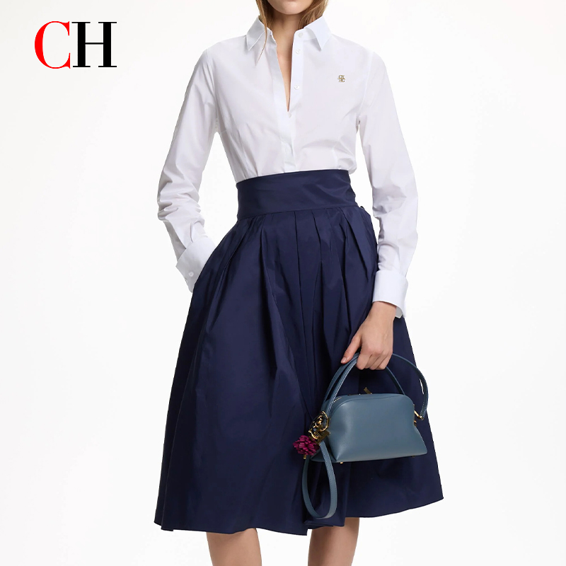 Home Office Logo - CH Damen Elegantes Weißes Hemd mit