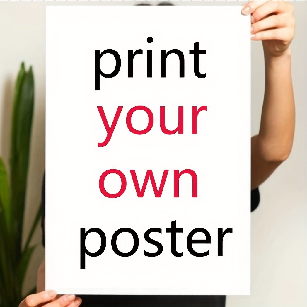 Home Office Logo - 1 Stück individuelles, ungerahmtes Stoff-Wandposter, personalisiertes