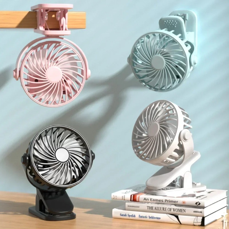 Standing Desk Electric - Tragbarer Clip-Ventilator USB-Tischventilator 3 Geschwindigkeiten Leiser
