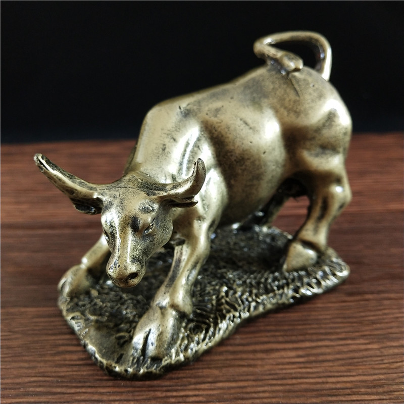 Home Office Marketing - Bronze-Bullenstatue als Wanddekoration, Wiedergabetreue Skulptur des
