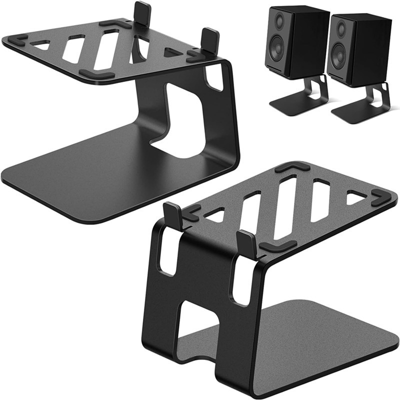 Monitor Riser Stand - 2er-Set Desktop-Lautsprecherständer für Studiomonitore und Regallautsprecher