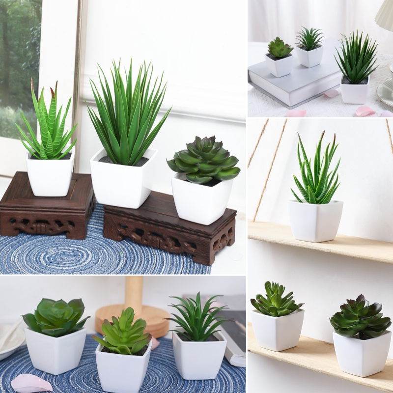 Plant Desk Mini - (Ein Satz mit 3 Stück) Simulierte