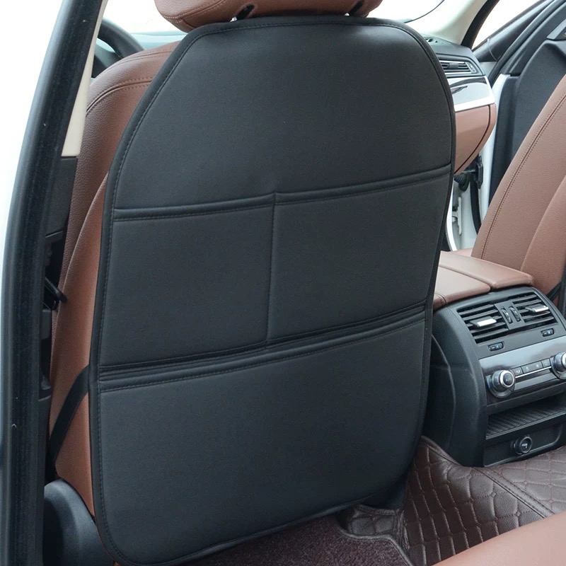 Mesh Back Cushion - PU-Leder-Autositz-Rückenschutzpolster, multifunktionale Aufbewahrung, trittfest, einfach zu