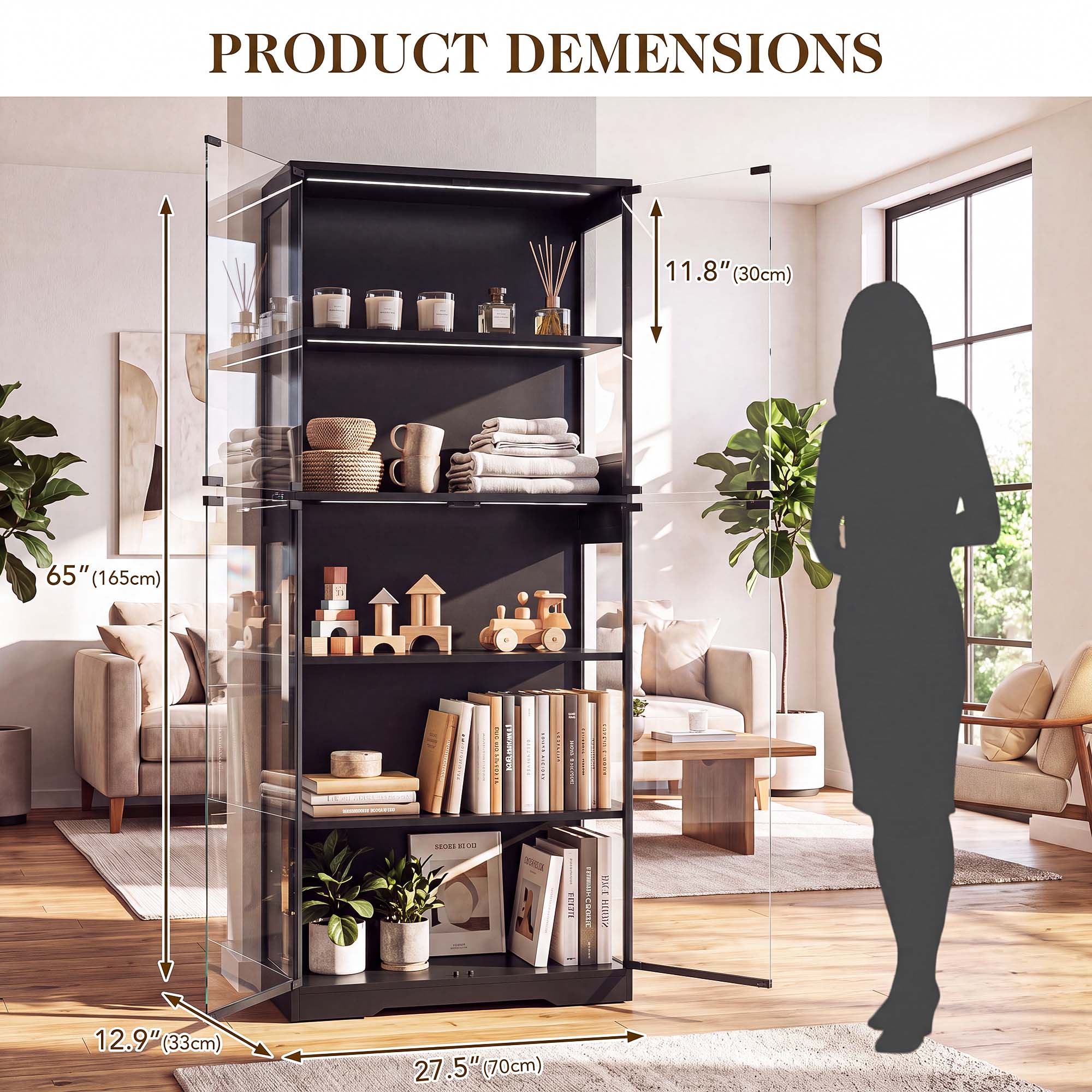TCGBKAF 5-stufiger Vitrinensch – Home Office Inspiration Bewertung und Preis