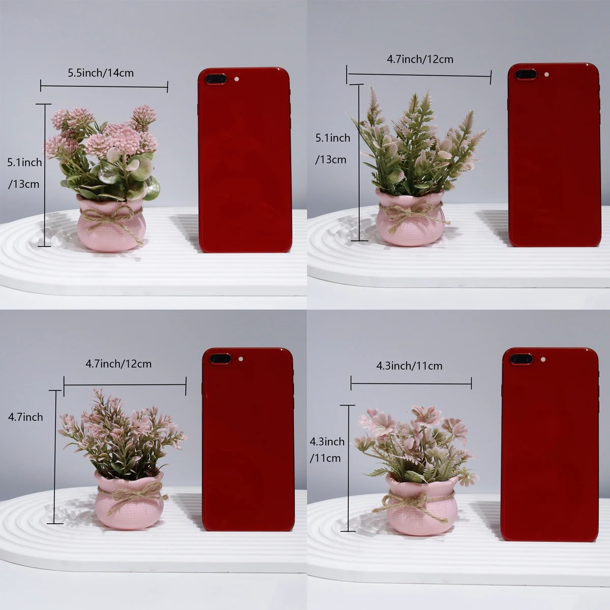 Mini künstliche rosa Serie Blu – Plant Desk Mini Bewertung und Preis