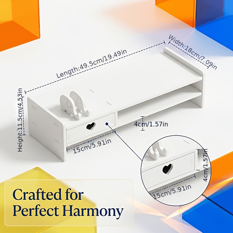 Minimalistischer Weißer PVC-Mo – Monitor Riser Stand Bewertung und Preis