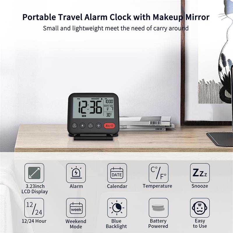 NOKLEAD Digitaler Reisewecker  – Led Desk Clock Bewertung und Preis