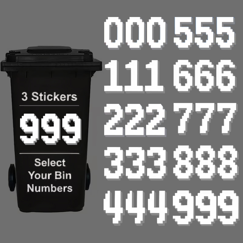 3 Stück/Blatt Pixel-Stil Mülle – Home Office Logo Bewertung und Preis