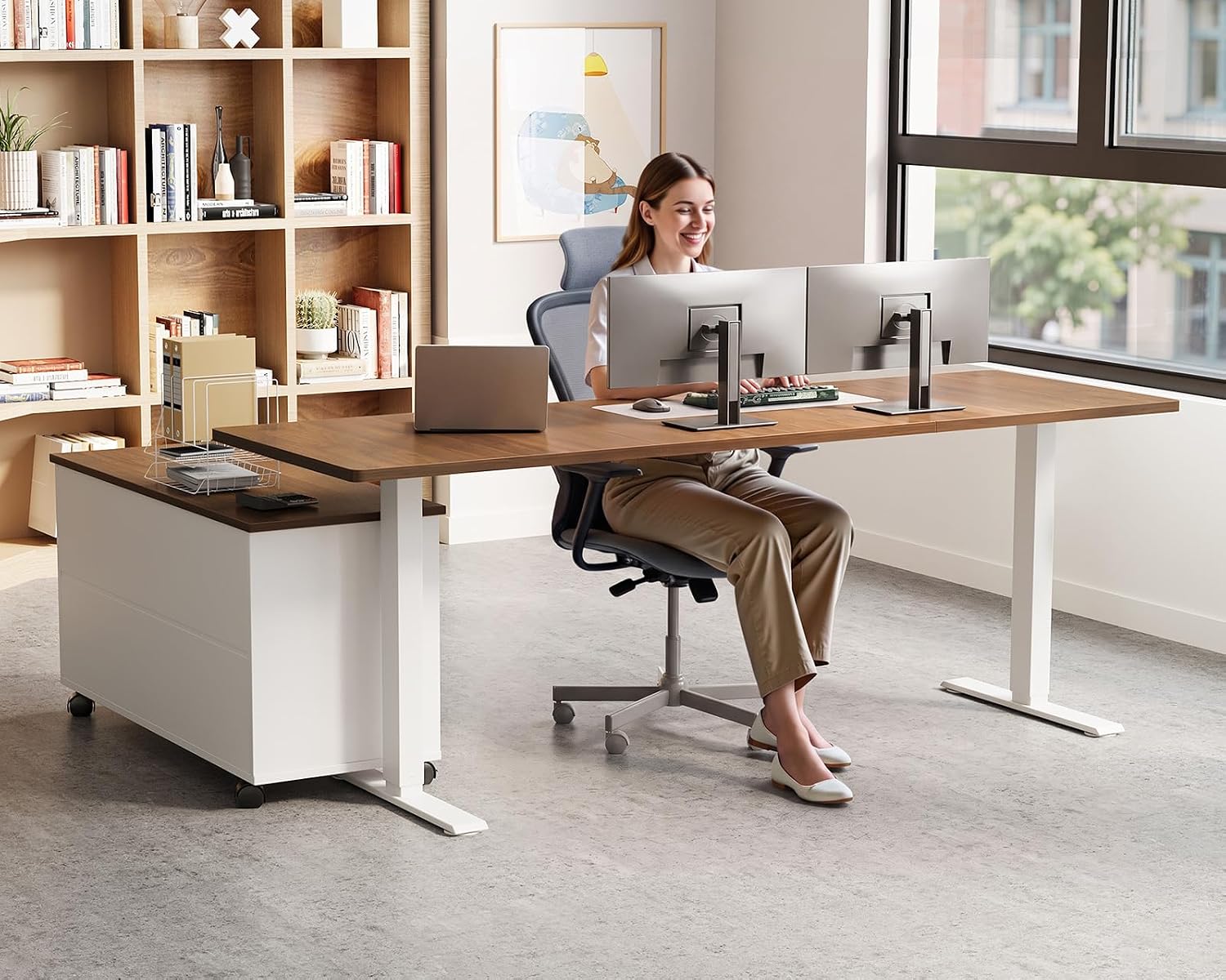 L-förmiger elektrischer Stehsc – Standing Desk Electric Bewertung und Preis