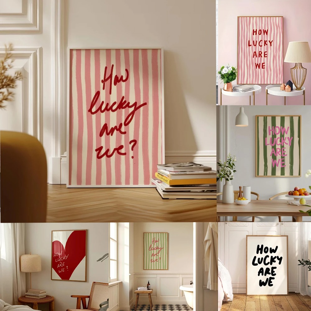 How Lucky Are We Pink Rot gest – Home Office Inspiration Bewertung und Preis