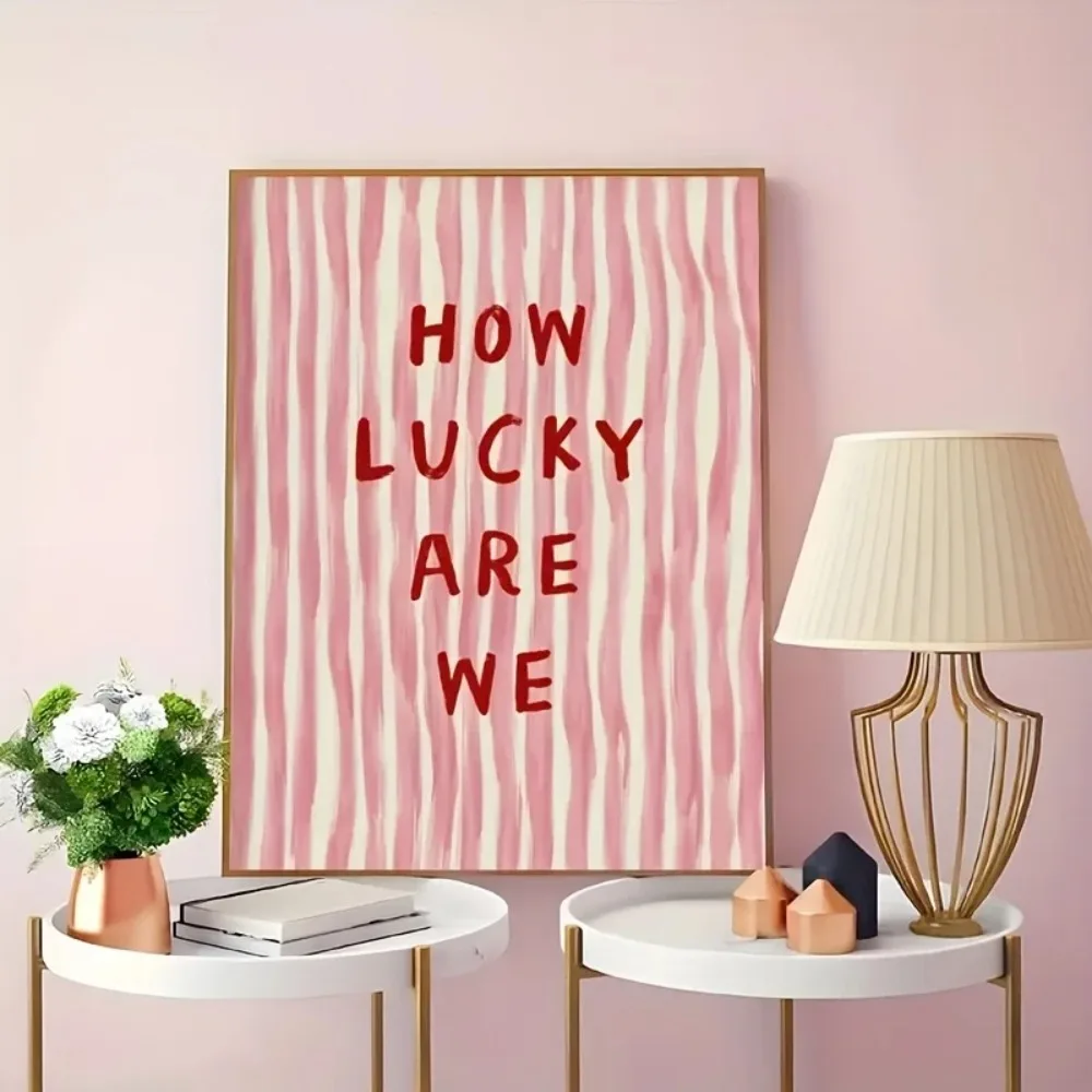 How Lucky Are We Pink Rot gest – Home Office Inspiration Bewertung und Preis
