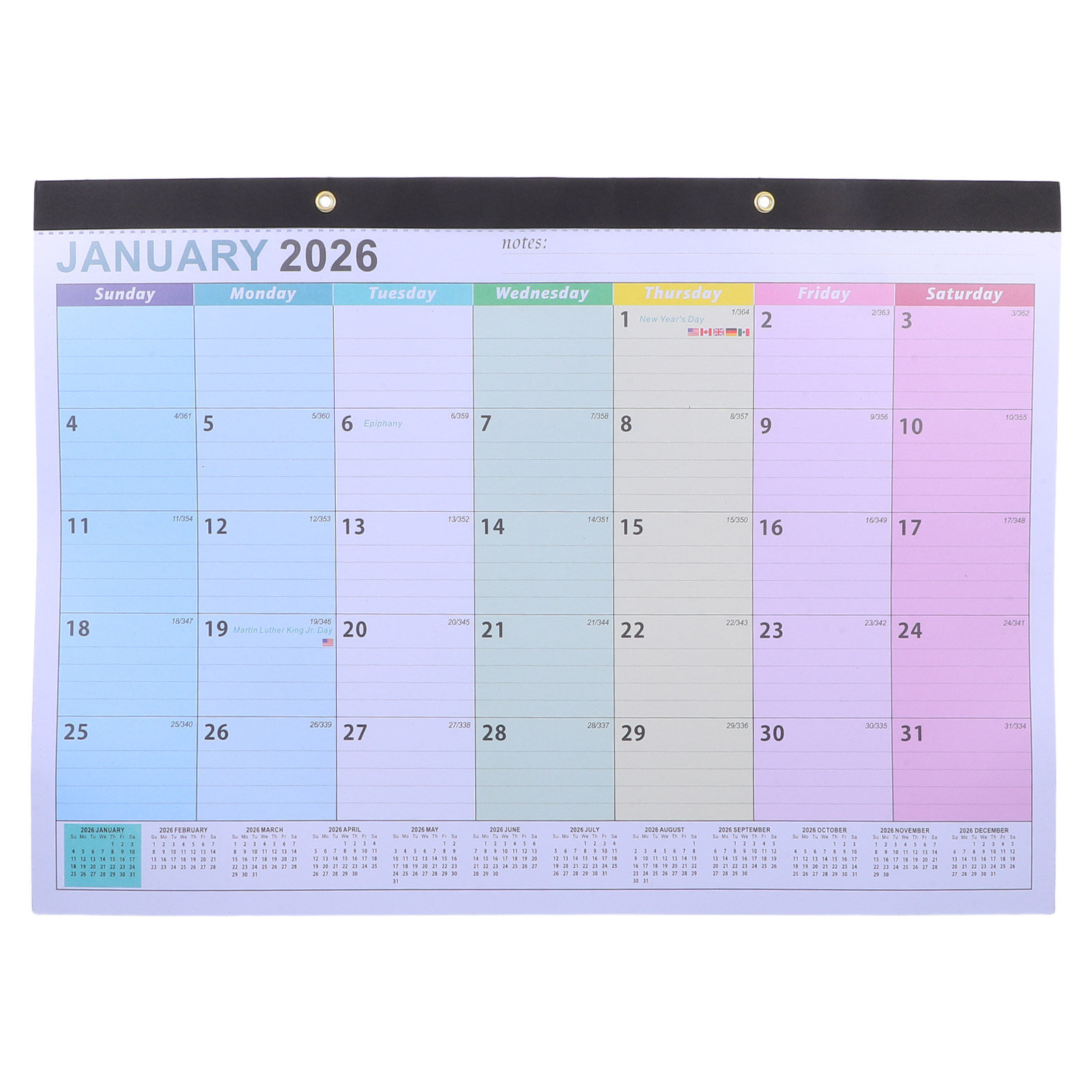 Wandkalender 2026, 18-Monats-H – English Home Office Bewertung und Preis