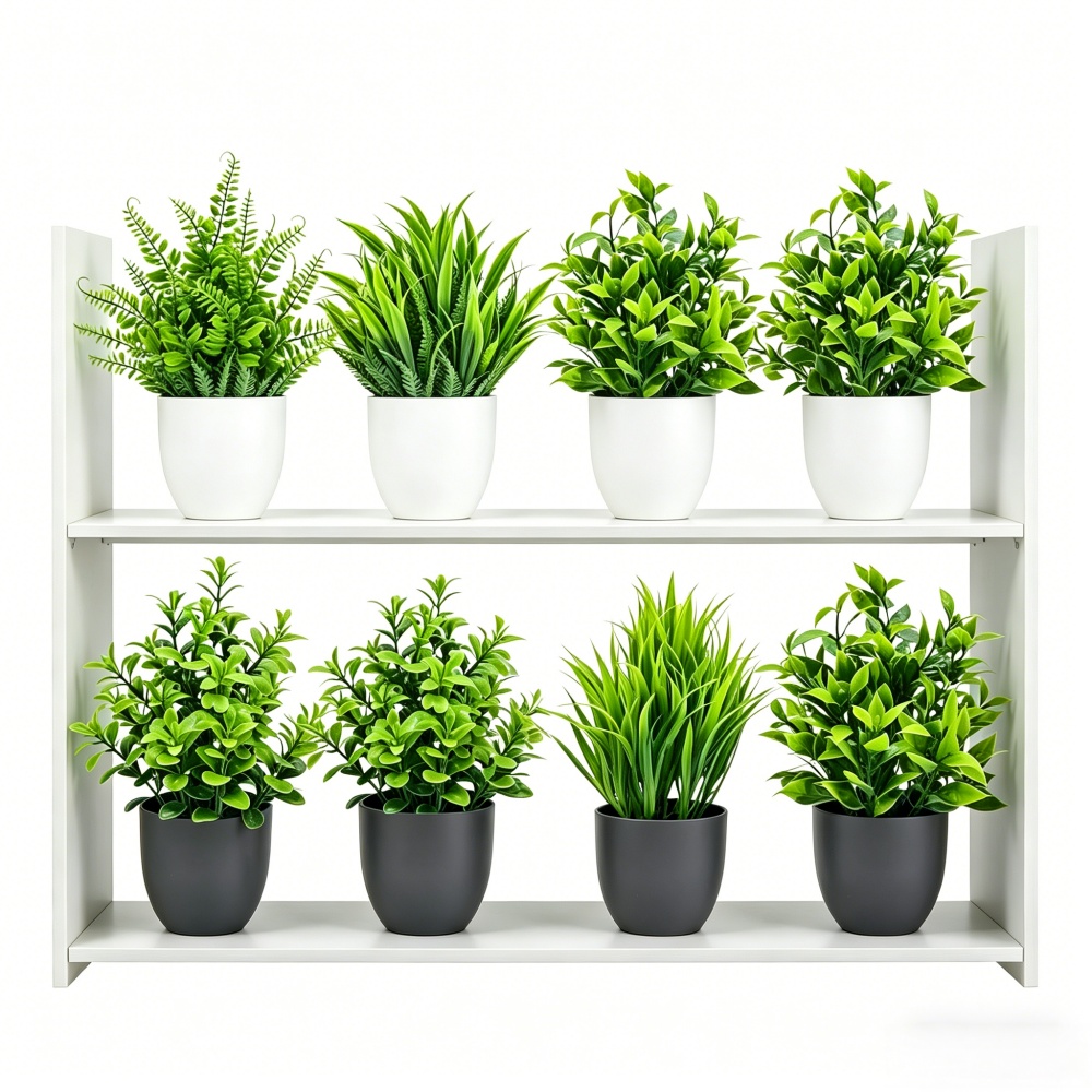 4-teiliges Set Mini Künstliche – Plant Desk Mini Bewertung und Preis