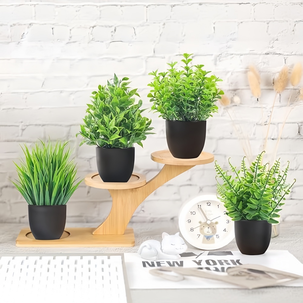 4-teiliges Set Mini Künstliche – Plant Desk Mini Bewertung und Preis