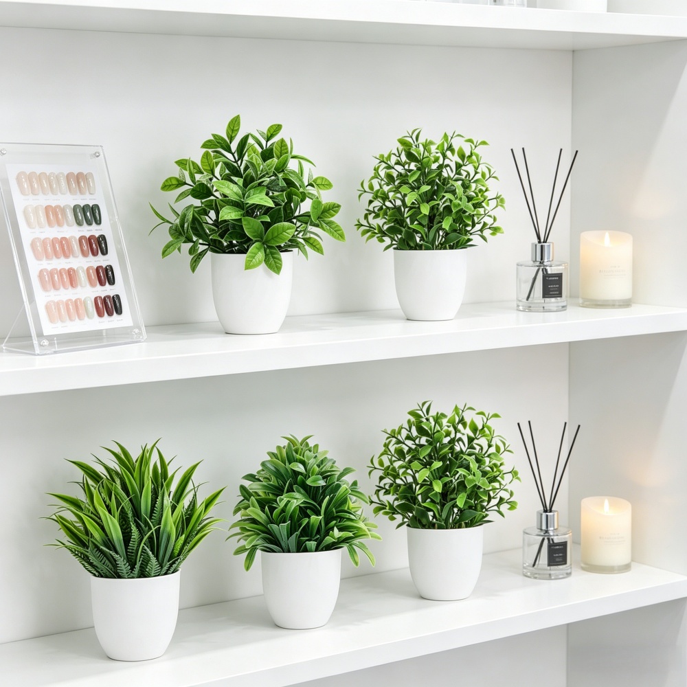 4-teiliges Set Mini Künstliche – Plant Desk Mini Bewertung und Preis
