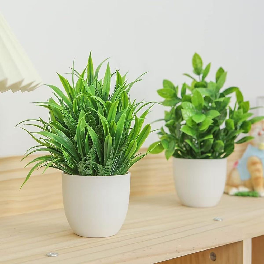 4-teiliges Set Mini Künstliche – Plant Desk Mini Bewertung und Preis