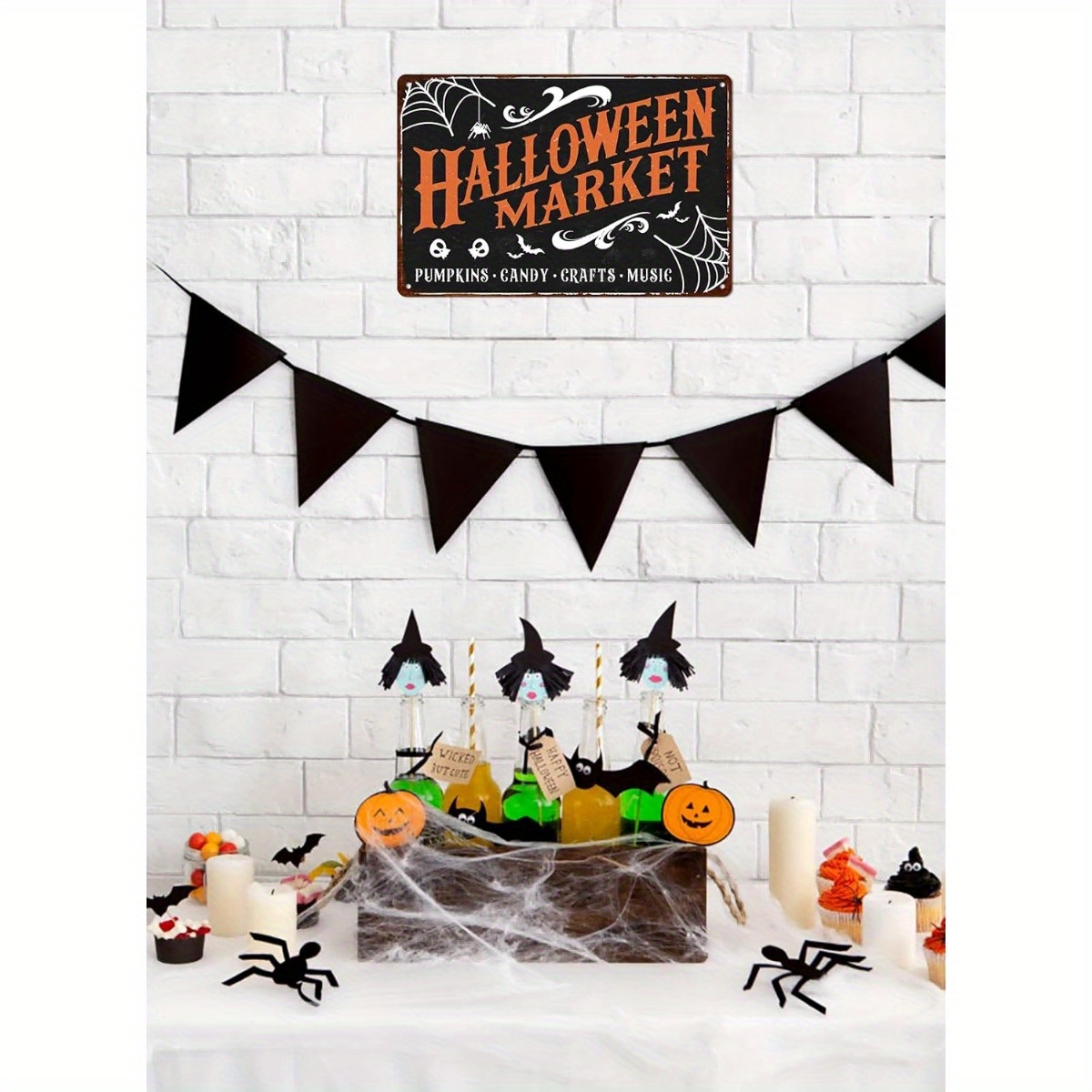 Vintage-Halloween-Markt-Metall – Home Office Marketing Bewertung und Preis