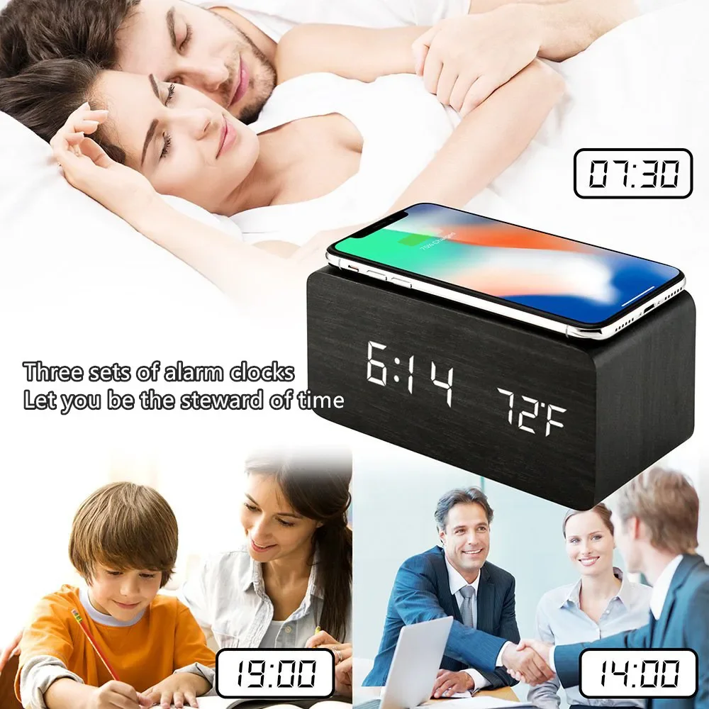 Wecker LED Digital Holz USB/AA – Led Desk Clock Bewertung und Preis
