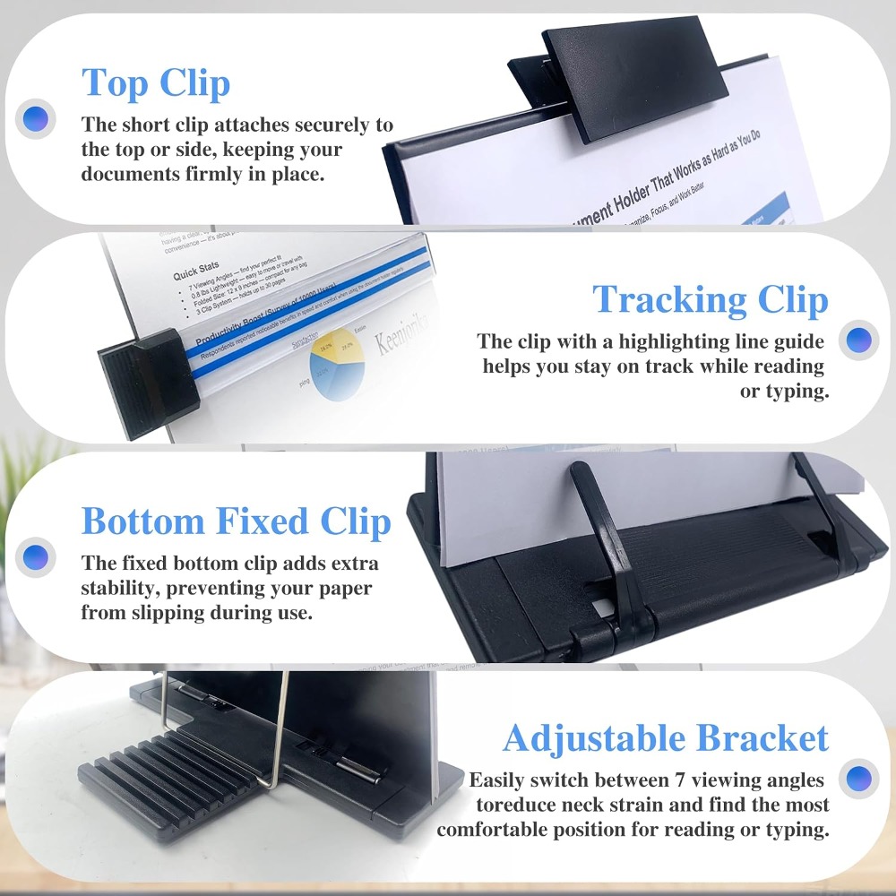 Verstellbarer 7-Positionen-Dok – Document Holder Stand Bewertung und Preis